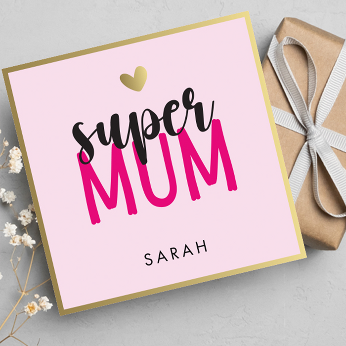 Super Mum, Personalised Mother's Day Greeting Card