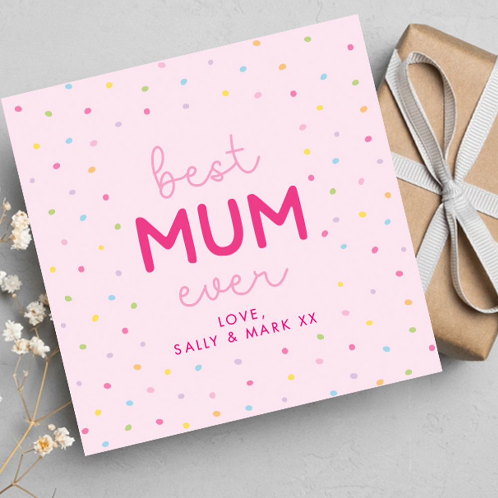 Best Mum Ever, Personalised Mother's Day Greeting Card