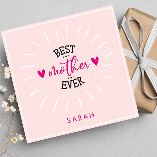 Best Mother Ever, Personalised Mother's Day Greeting Card