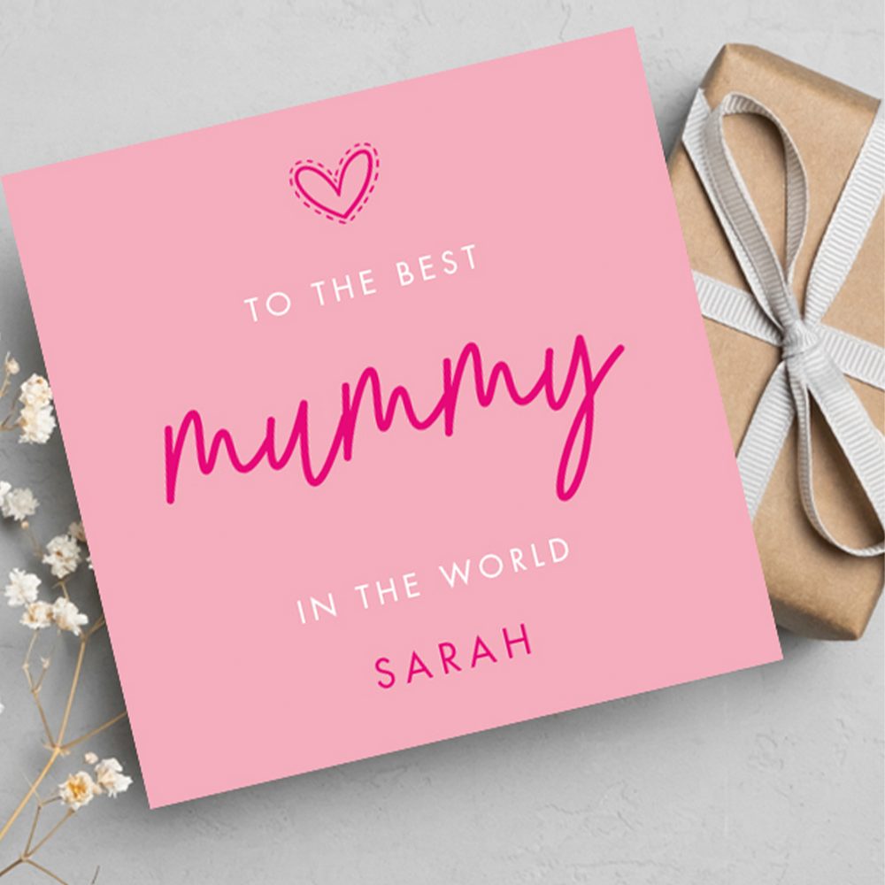 The Best Mummy In The World, Personalised Mother's Day Greeting Card