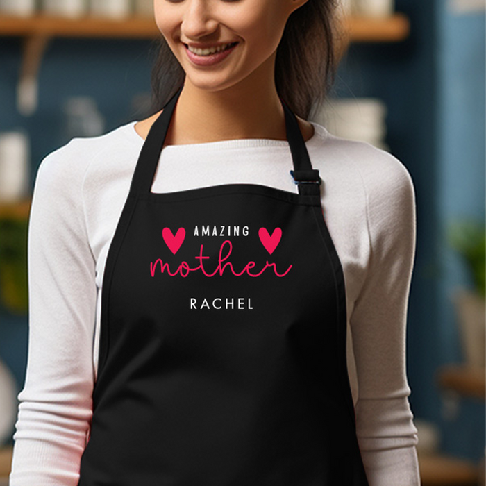 Customisable Amazing Mother Apron - Mother's Day Themed Apron for Baking and Cooking