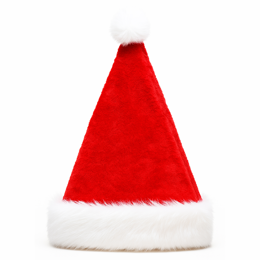 Fluffy Santa Hat, Adult Size