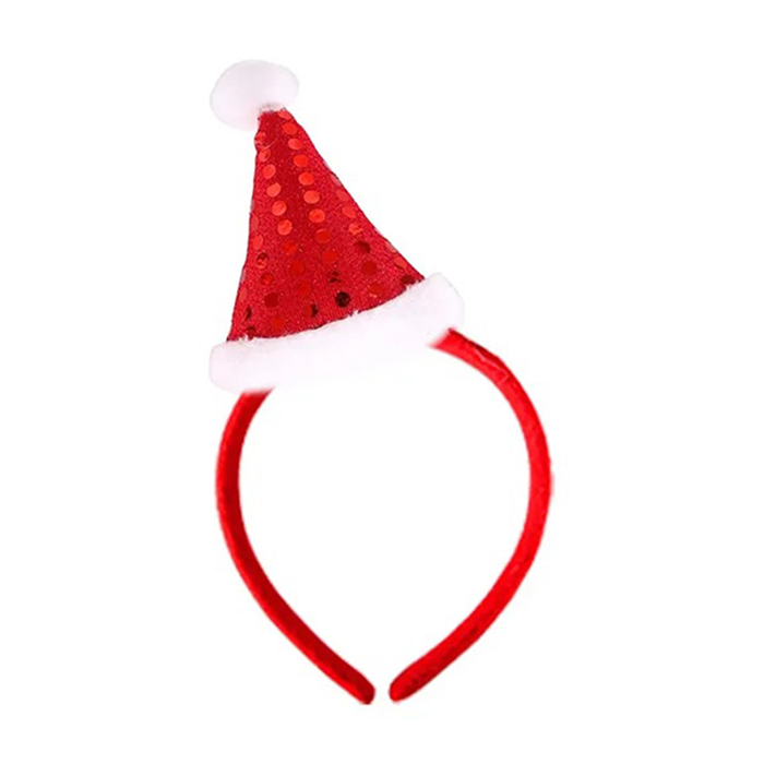 Santa Hat Headband, Red