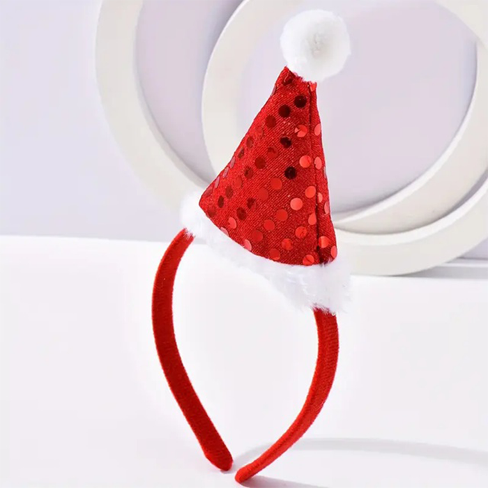 Santa Hat Headband, Red