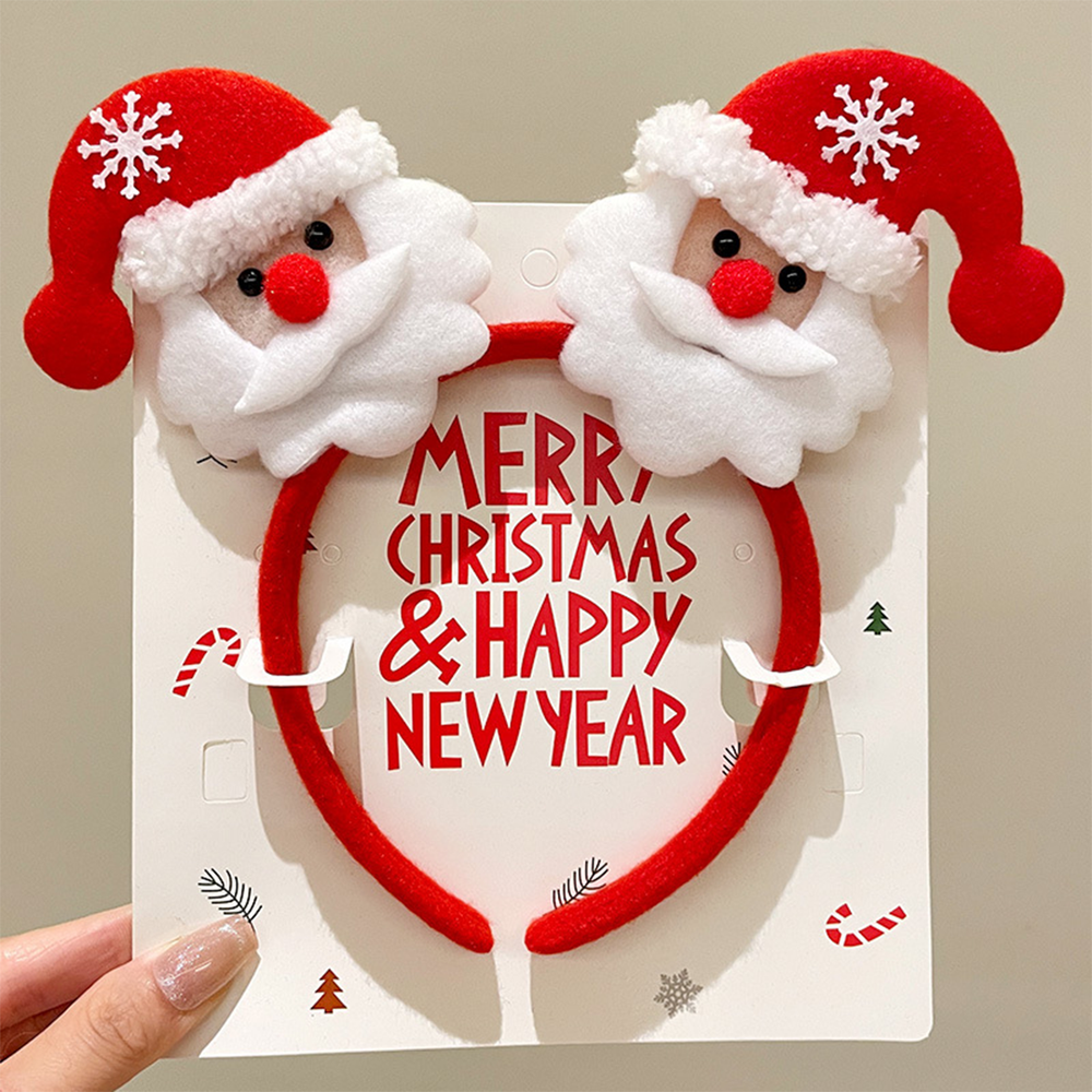 Santa Claus Double Headband, Red