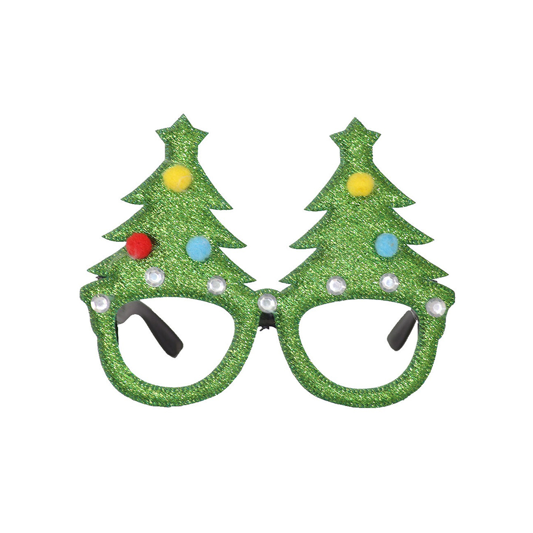 Christmas Pine Tree Eyeglass, Red