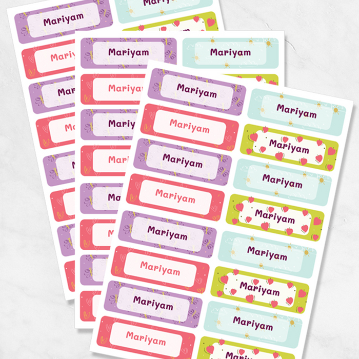Fruity Fun Name Labels – Personalised Bright & Playful School Stickers