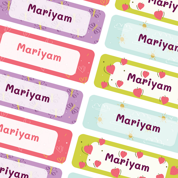 Fruity Fun Name Labels – Personalised Bright & Playful School Stickers