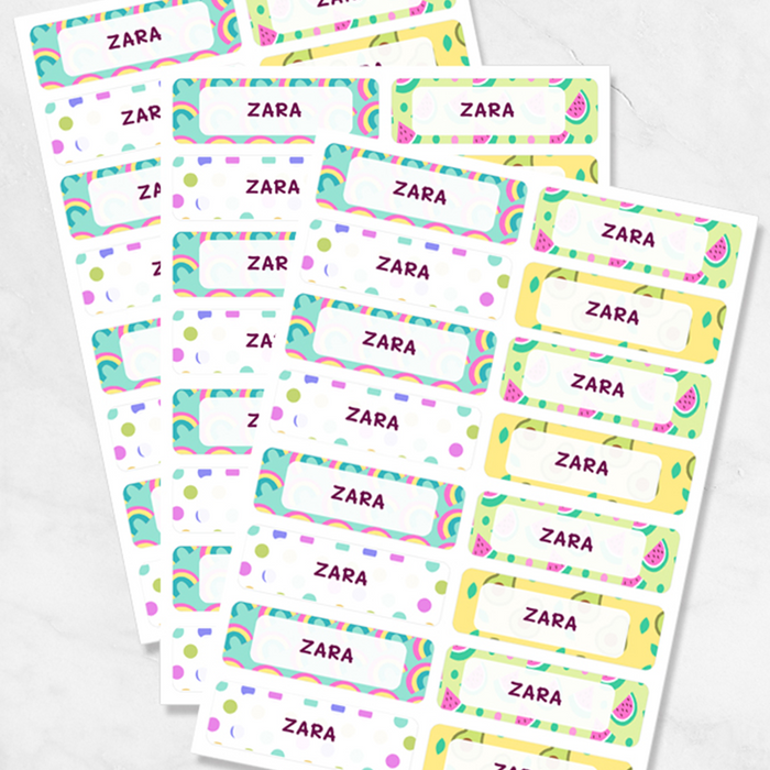 Sweet Nature Name Labels – Personalized Stickers with Cute Themes