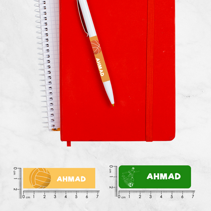 Soccer Star Name Labels – Personalized Sports Stickers for School