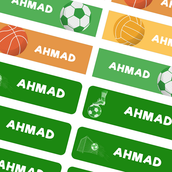 Soccer Star Name Labels – Personalized Sports Stickers for School