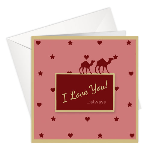 I Love You Always Red Gold Foil General Greeting Card