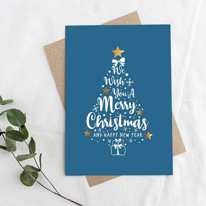 We Wish you A Merry Christmas And Happy New Year | Christmas Greeting Card - Beautiful Festive Greeting for the Holiday Season