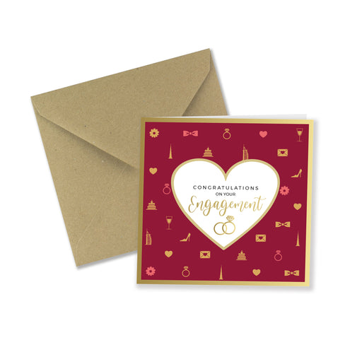 Congratulations on Your Engagement – Elegant Gold Foil Greeting Card