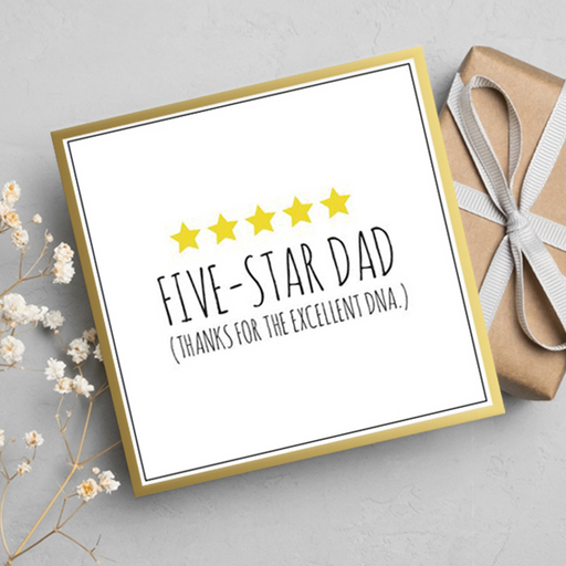 Five Star Dad - Father's Day UV Effect Greeting Card