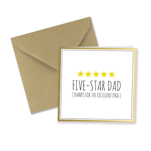 Five Star Dad - Father's Day UV Effect Greeting Card