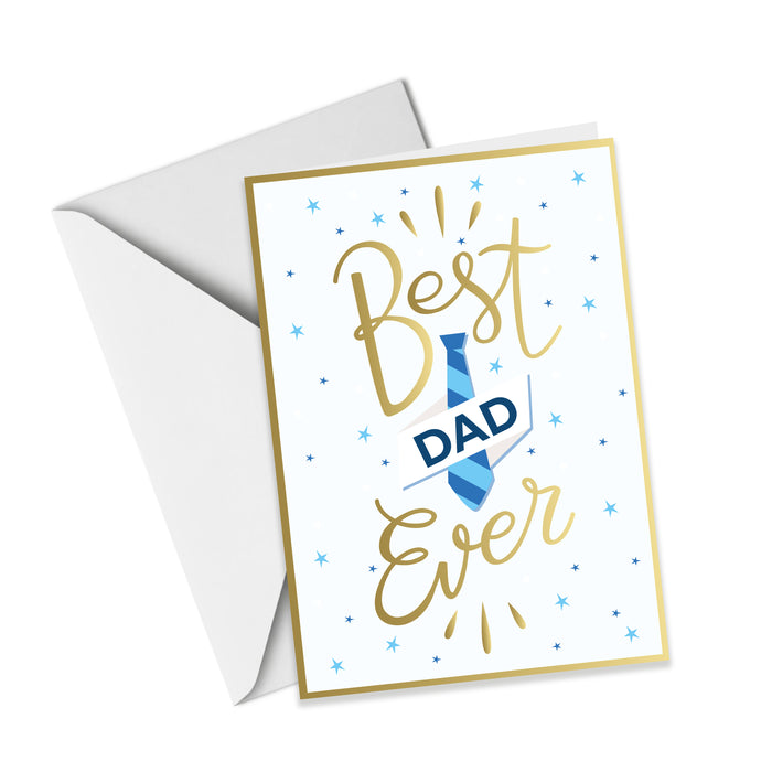 Best Dad Ever - Father's Day Gold Foil Greeting Card