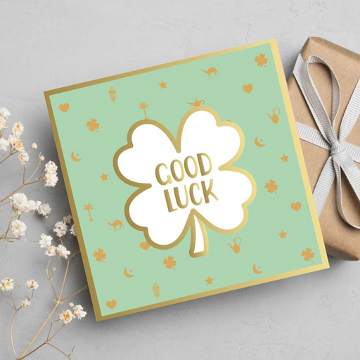 Good Luck Gold Foil Greeting Card