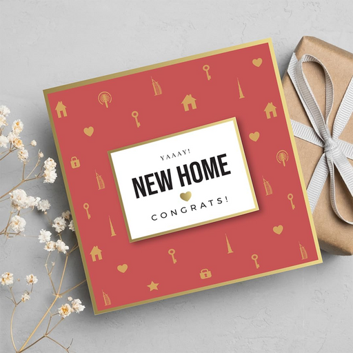 New Home Congrats Foil Greeting Card