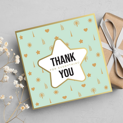 Thank You Gold Foil Greeting Card