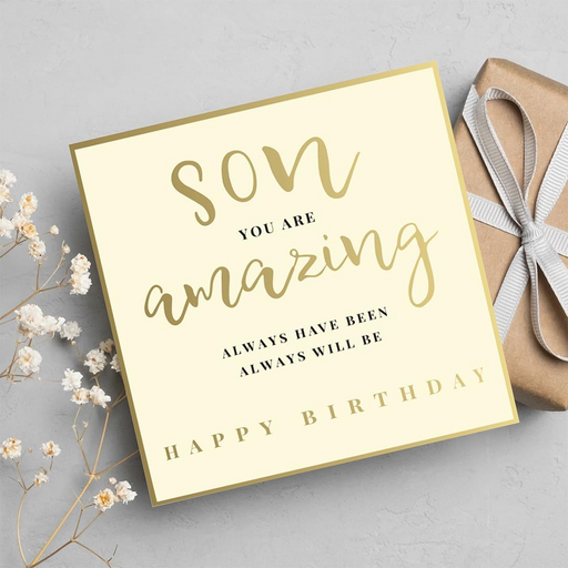 Son You are Amazing Foil Greeting Card