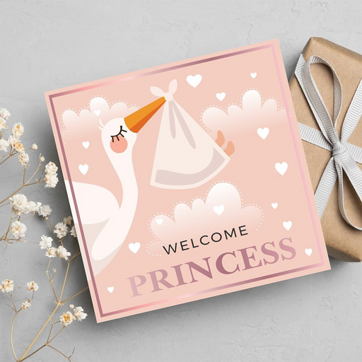 Welcome Princess UV Greeting Card