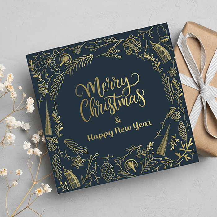 Merry Christmas & Happy New year | Blue