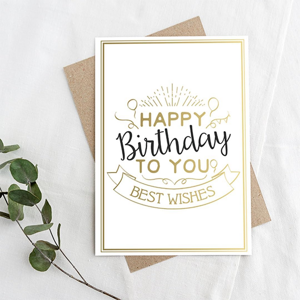 Happy Birthday, Best Wishes Greeting Card