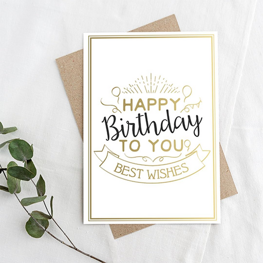 Happy Birthday, Best Wishes Greeting Card