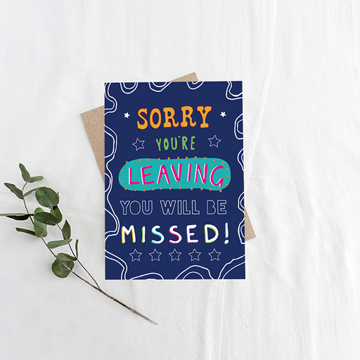 Sorry you're leaving, Farewell Greeting Card