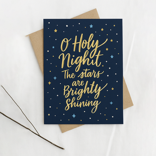 O Holy Night, Christmas Greeting Card