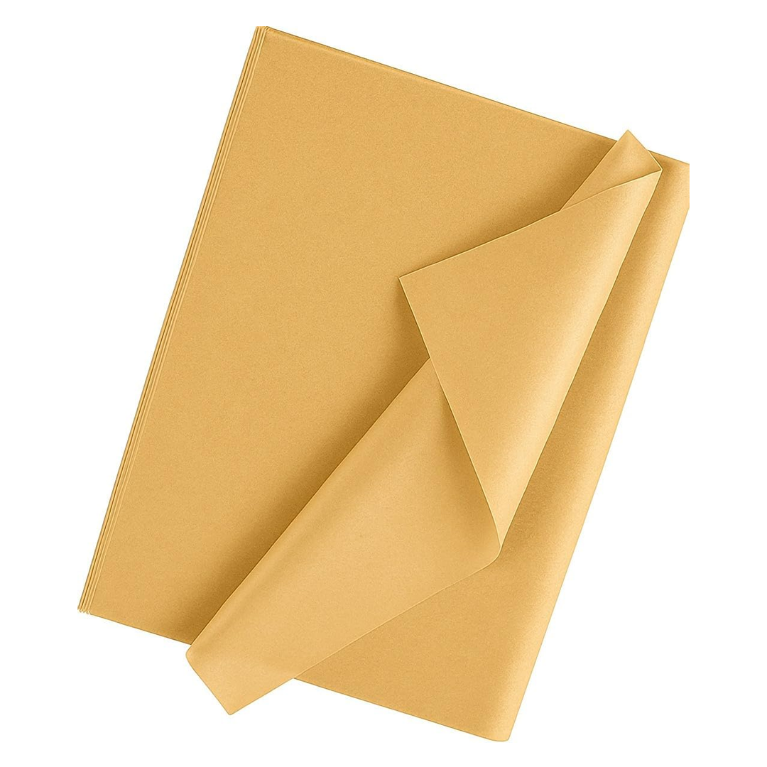 Gold Tissue Paper 20 Sheets – 50 x 70cm, 17gsm Acid-Free Wrap for Gifts