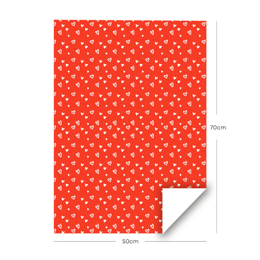 Heart Wrapping Paper Pack, 6 Sheets