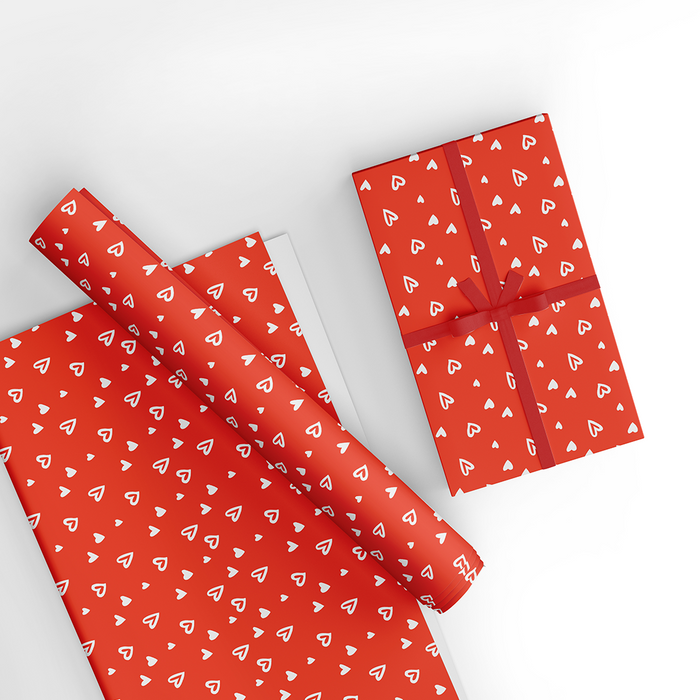 Heart Wrapping Paper Pack, 6 Sheets