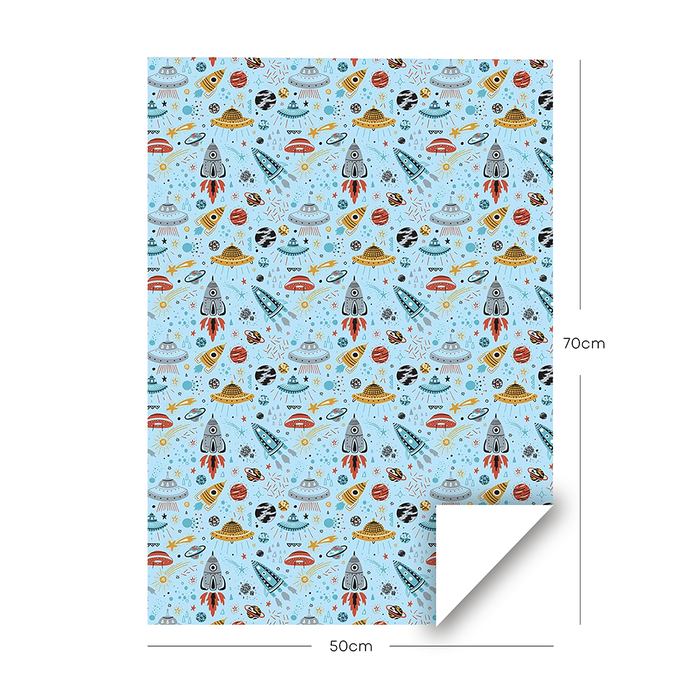 Blue Space Wrapping Paper
