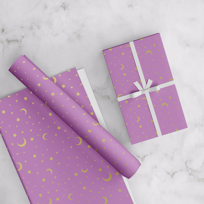 Sky Themed Wrapping Paper - Purple