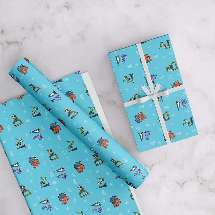 UAE Kids Wrapping Paper - Blue