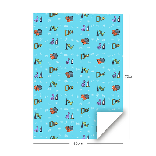 UAE Kids Wrapping Paper - Blue