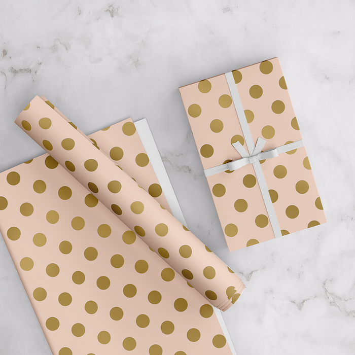 Wrapping Paper Polka dot - Peach