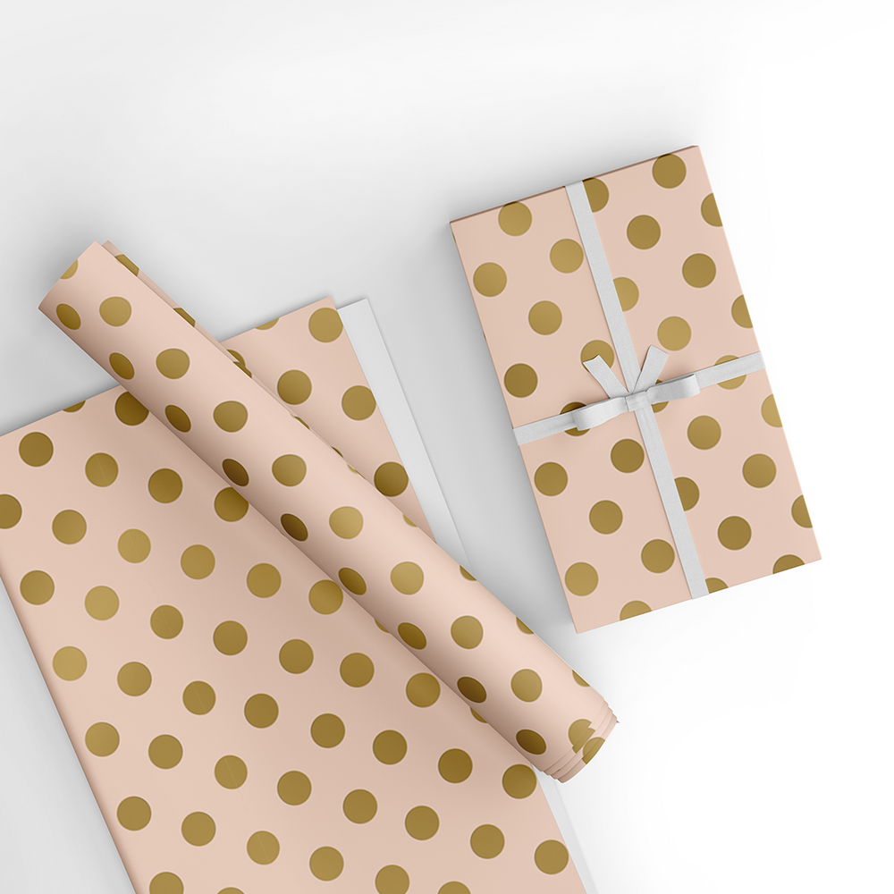 Wrapping Paper Polka dot - Peach