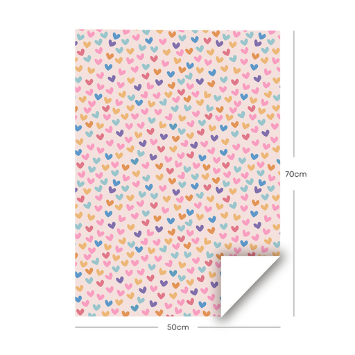 Heart Wrapping Paper, 6 Sheets