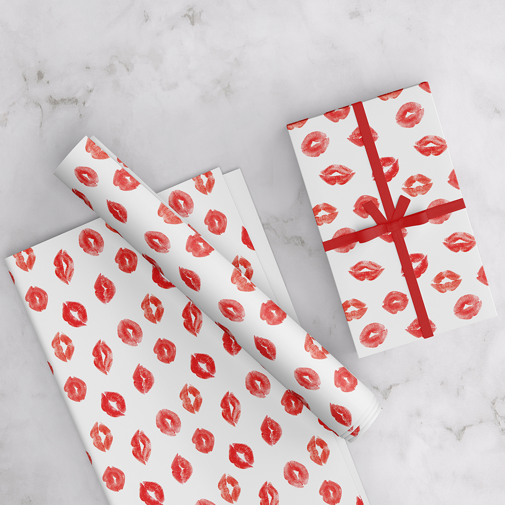 Kissy Lips Wrapping Paper