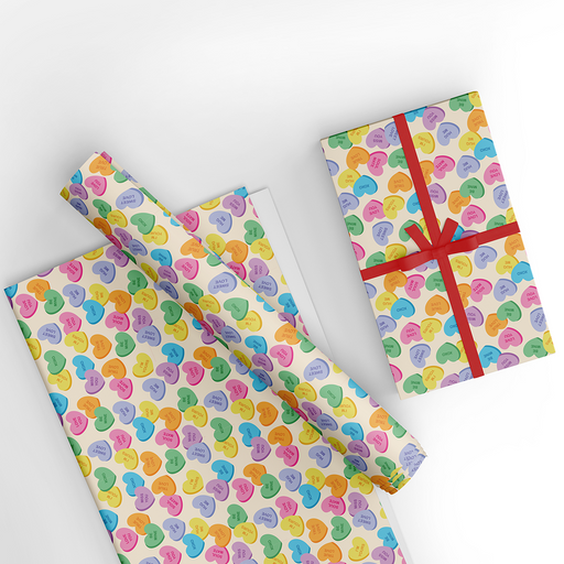 Hearts Wrapping Paper, 6 Sheets