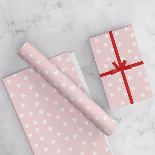 Hearts Wrapping Paper, 6 Sheets