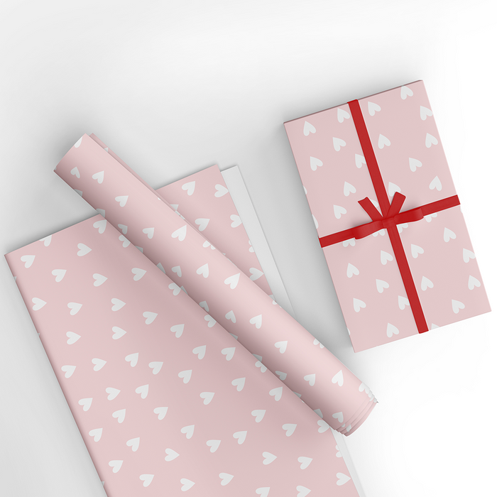 Hearts Wrapping Paper, 6 Sheets