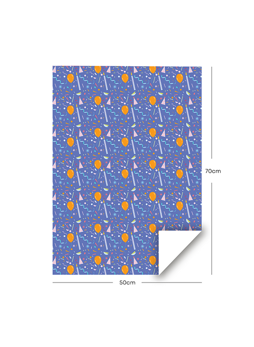 CELEBRATE, WRAPPING PAPER, BLUE