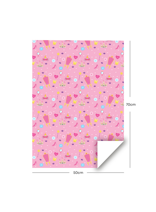 PRINCESS, WRAPPING PAPER, PINK