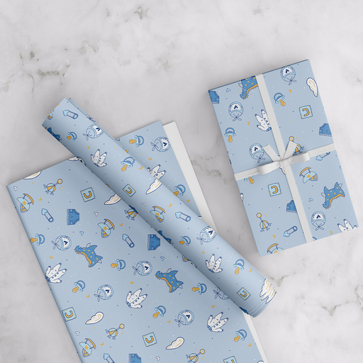 NEW BORN, BOY, WRAPPING PAPER