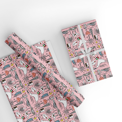 UAE Wrapping Paper - Pink