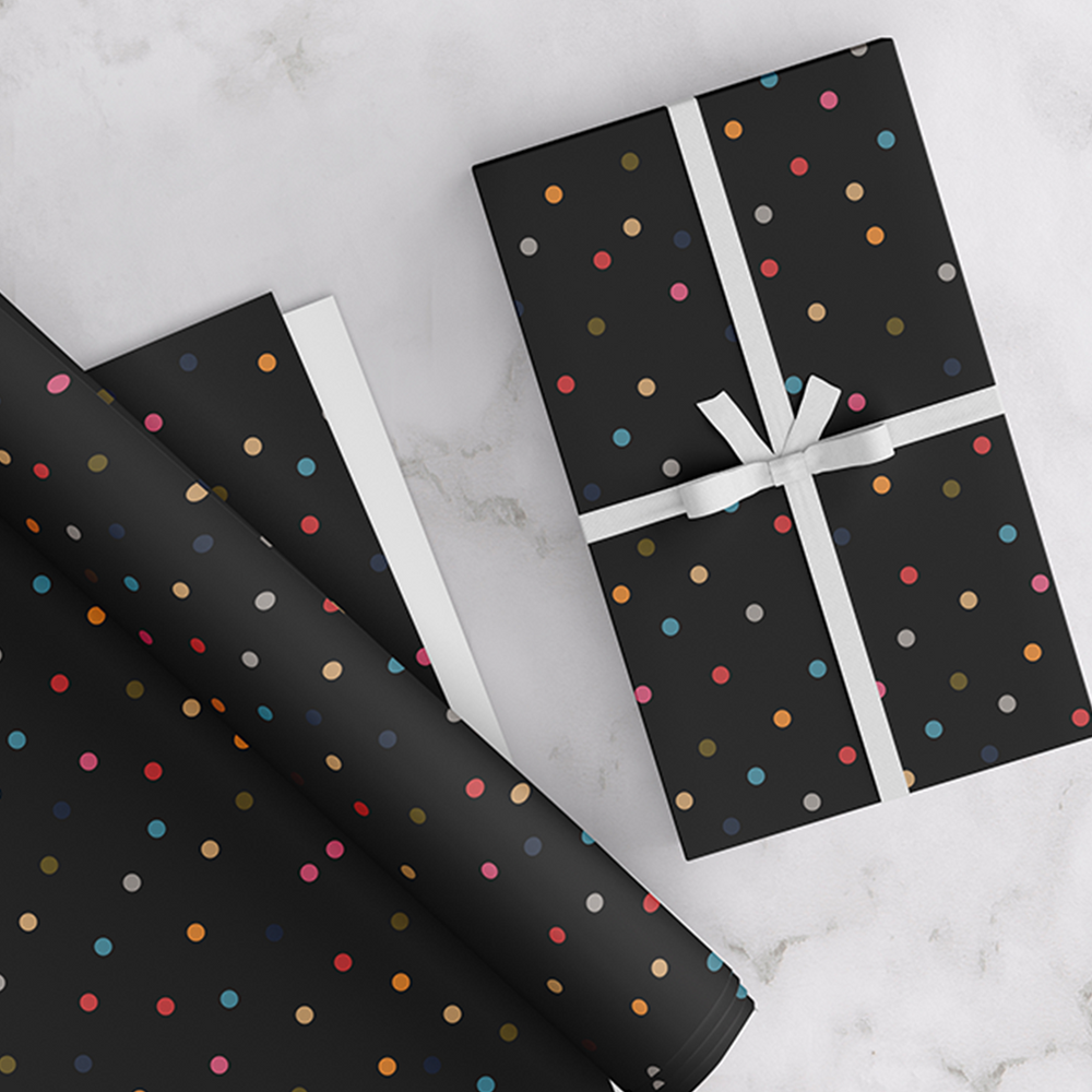Just for you, Black, Gift Wrapping Paper Pack